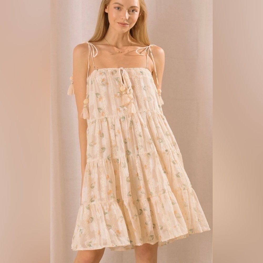 Storia floral eyelet mini dress NWT - Picture 2 of 13